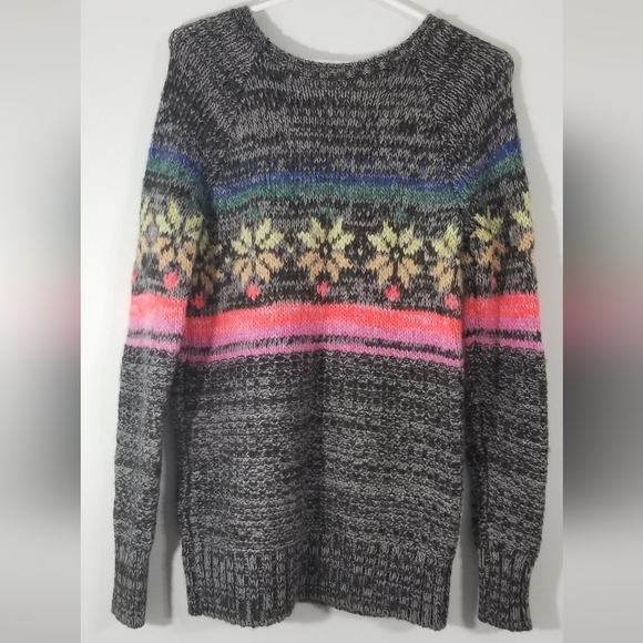 American Eagle Outfitters Fair Isle Rainbow Snowflake Jegging Knit Sweater. XS. - Picture 4 of 6